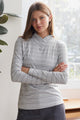 חולצת אווה פסים אפור לבן