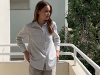 חולצת הלנה פסים ירוק לבן